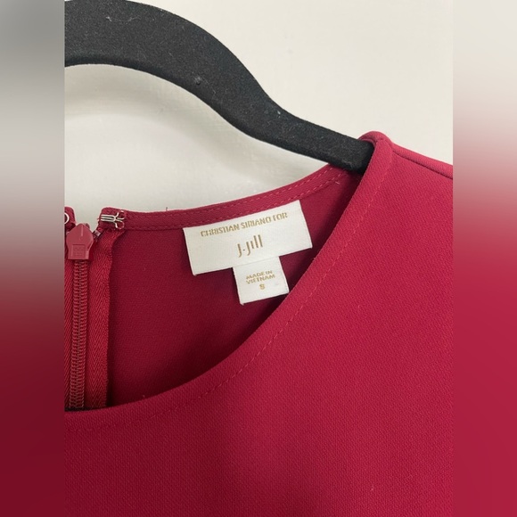 J Jill x Christian Siriano Ruby Red Sheath Dress 8 - Picture 4 of 9